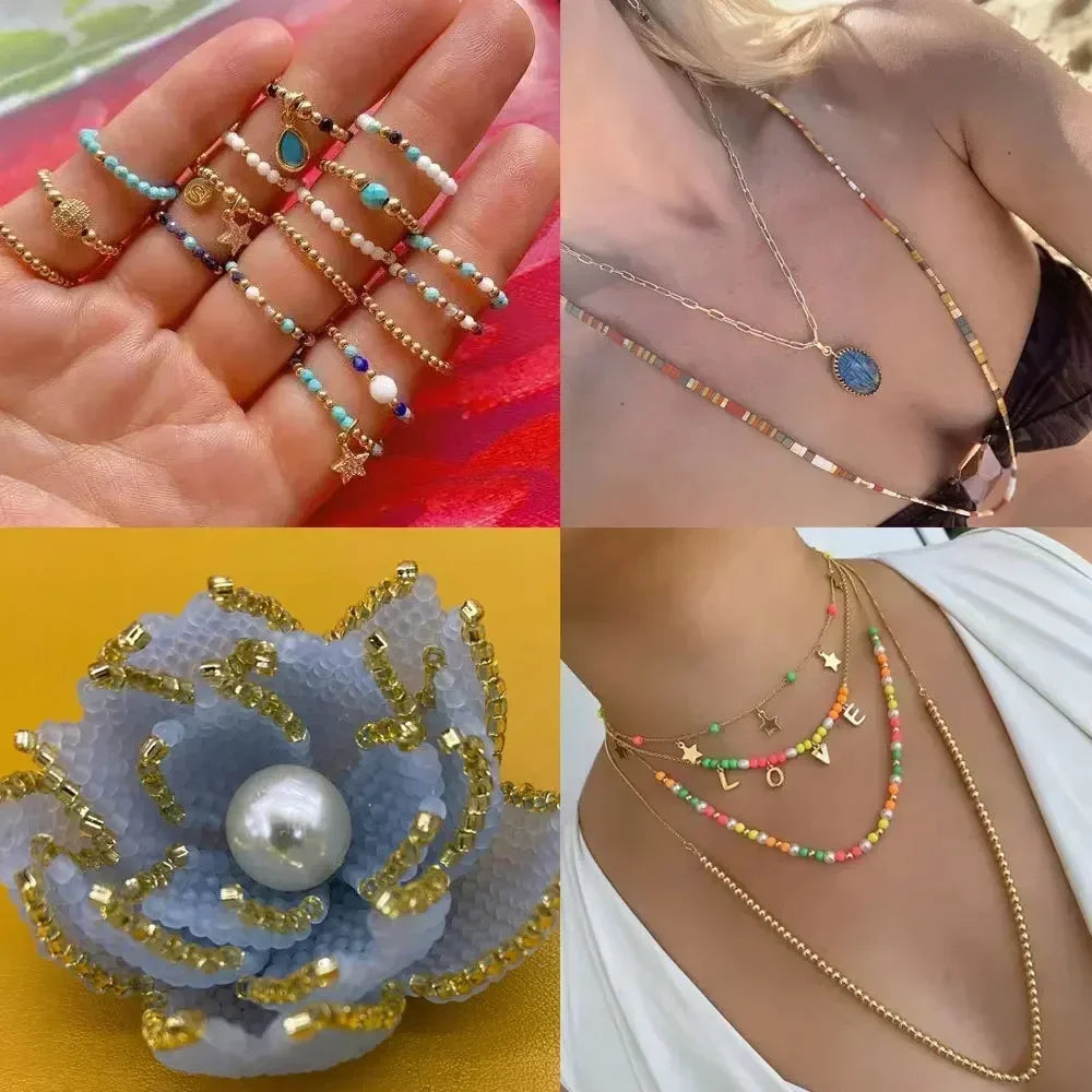 10g 2mm 3mm 4mm Czech Glass Seed Beads Small Round Loose  AB Color Bead for DIY Earrings Bracelet Jewelry Making Accessories