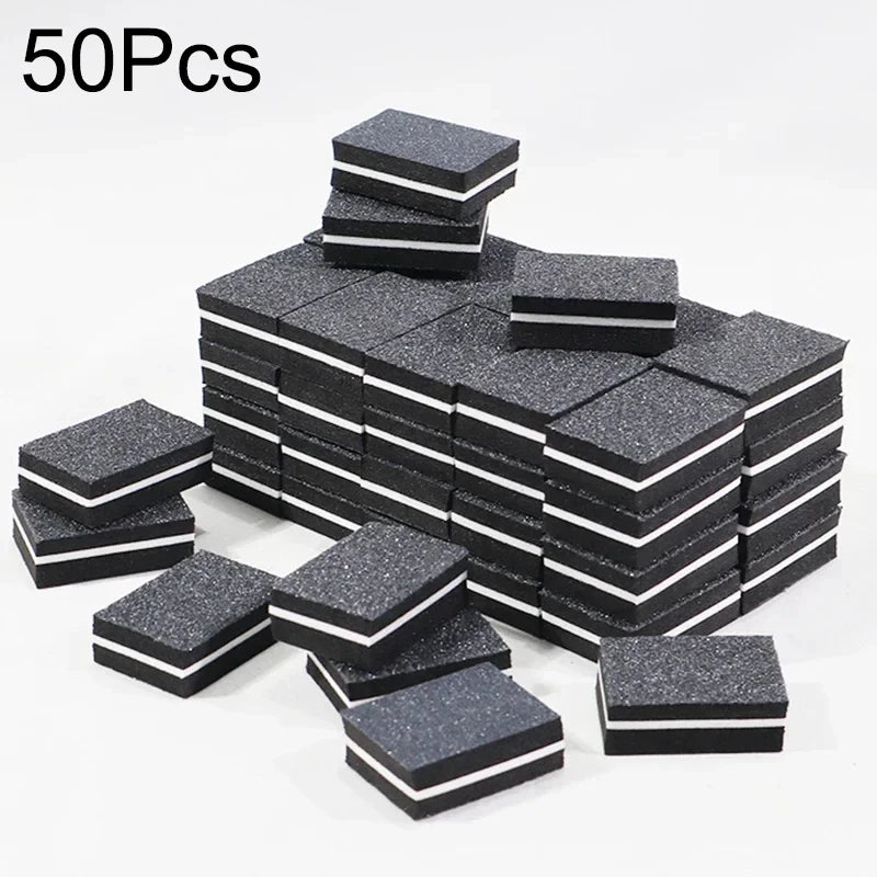 Nail Art Buffer Polish 50-10Pcs Mini Buffing Sanding Files Block Pedicure Care Manicure Pedicure Nail File Tools Nail Charm
