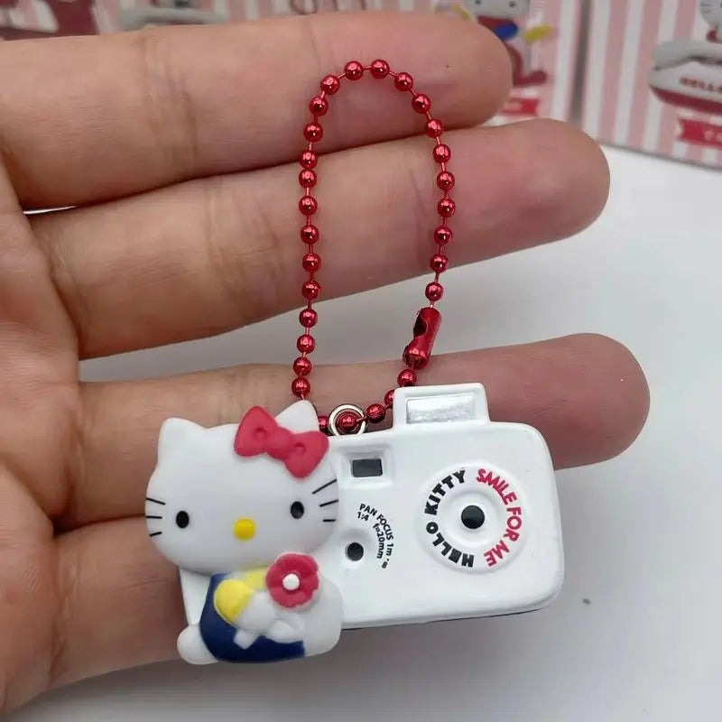 Hot Takara Tomy Second Installment Sanrio Hello Kitty'S 50th Anniversary Retro Small Items Nostalgic Pendants Camera Alarm Clock