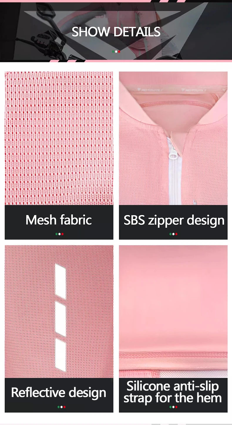 Motorcycle riding suits, all-season mesh breathable, spring and summer women's fitted, anti-drop, quick-drying clothes