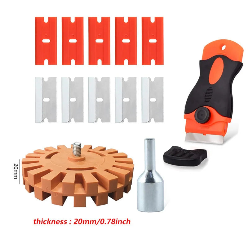 Car Pneumatic Rubber Eraser Wheel Pad Disk Decal Remover Eraser Wheel Auto Glue Sticker Paint Cleaner Car Polish Auxiliary Tool