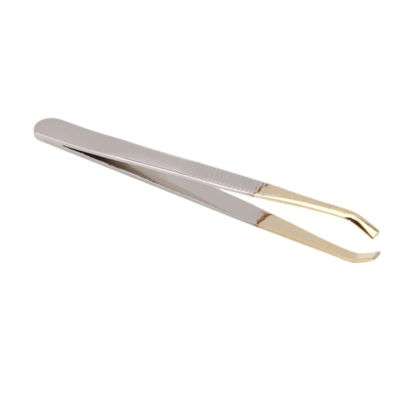 1PCS Eyebrow Tweezers Facial Hair Removal Clip Stainless Steel Flat Slant Tip Eyebrow Eyelash Makeup Tweezer Beauty Tools