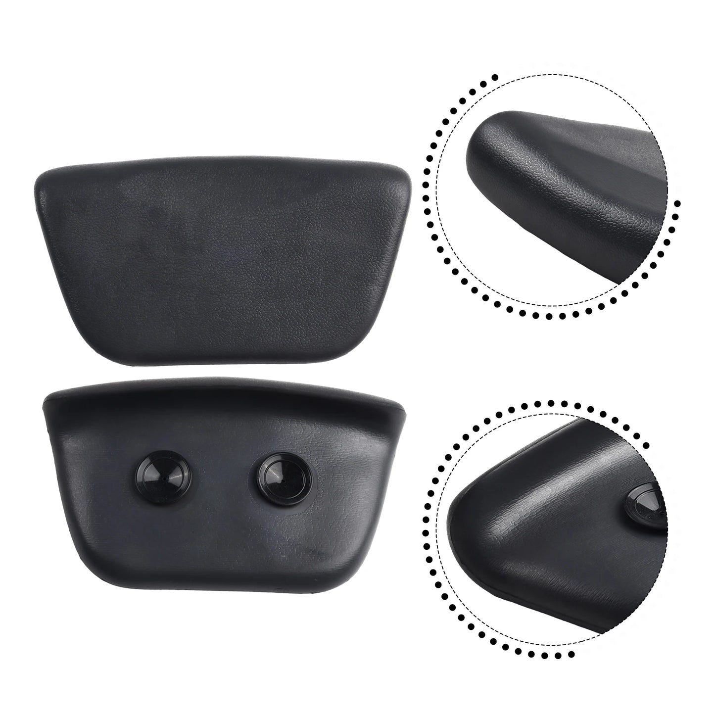 1pc PU Spa Bath Pillow Bathtub Headrest Waterproof Bath Cushion BLACK Bathtub Pillow For Neck Head Support 265*150*60mm