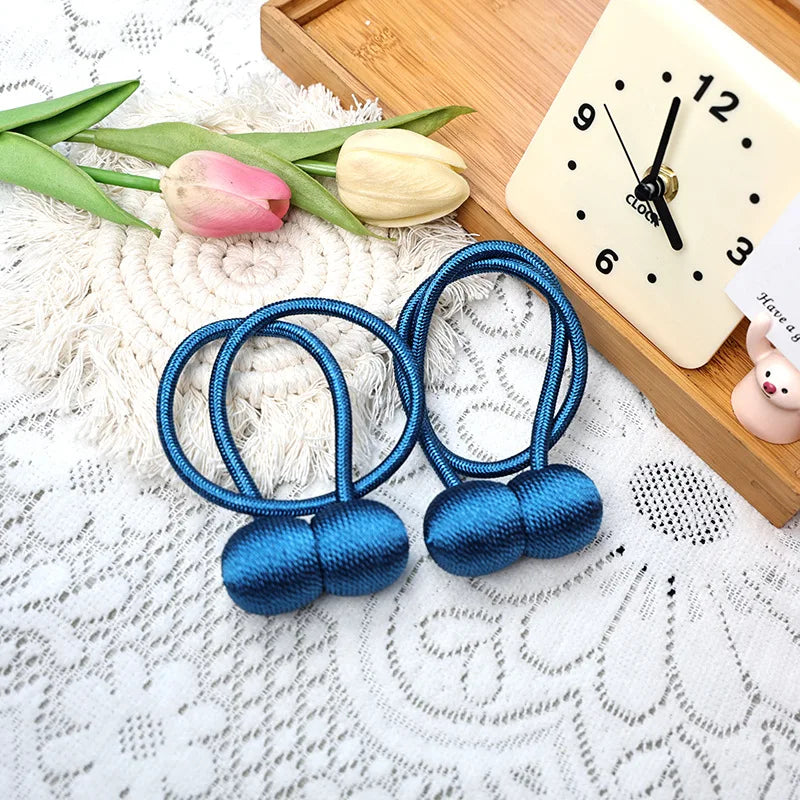 2pcs/pair Magnetic Curtain Tiebacks Earphone Design Curtain Holdbacks Living Room Bathroom Shower Curtain Accessories