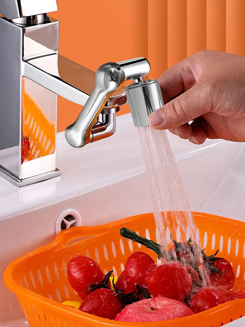 Universal 1080 °Swivel Robotic Arm Swivel Extension Faucet Aerator Kitchen Sink Faucet Extender Mixer Tap Nozzle Water Flow Mode