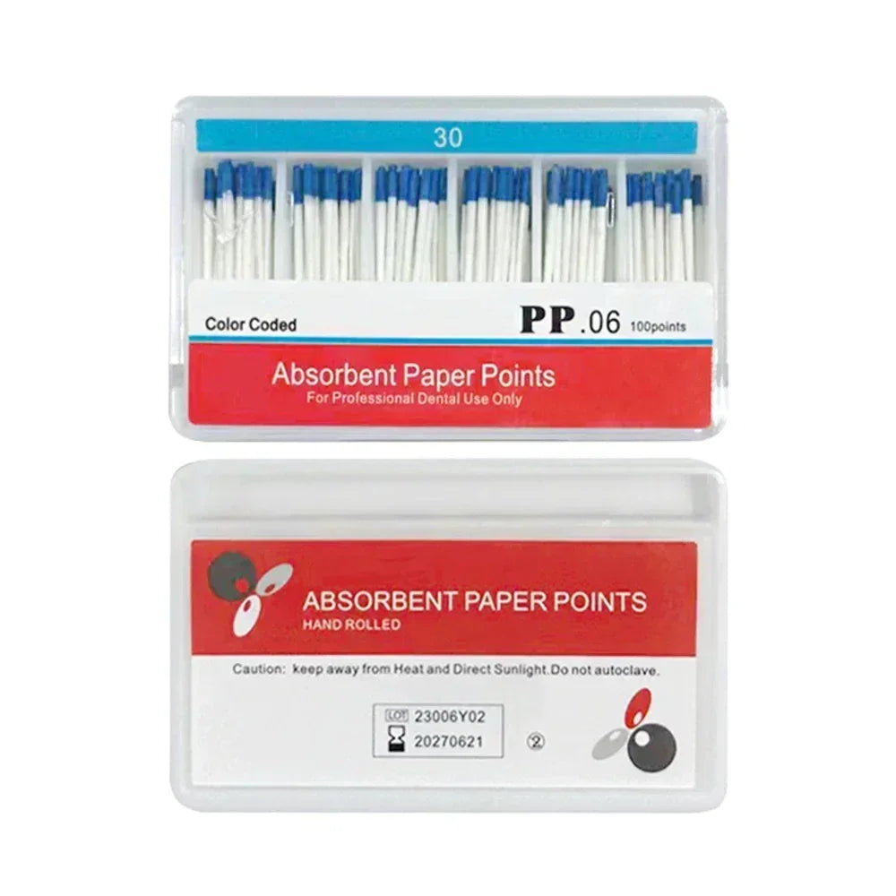 Dental Absorbent Paper Points Moisture Absorbing Paper Tips Taper 0.02 0.04 0.06 F1 F2 F3 Dental Clinics Consumables