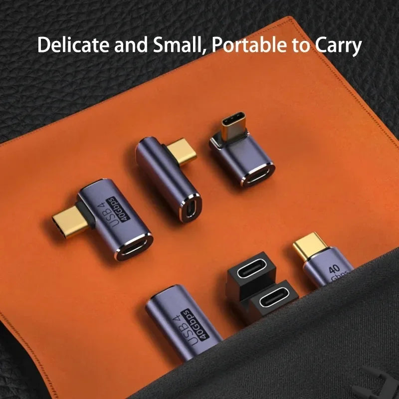 100W Metal USB C Adapter OTG 40Gbps Fast Data Transfer Type-C Charging Converter For 8K 120Hz Vedio Macbook Pro Laptop Phone