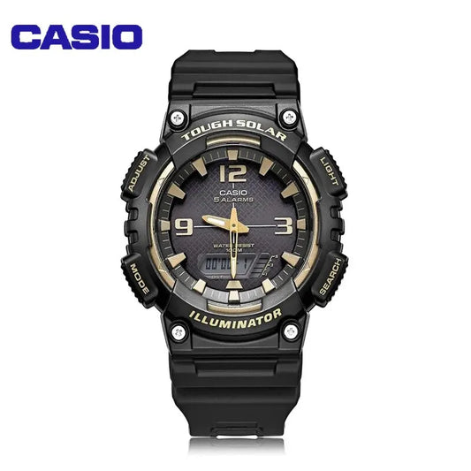 Casio AQ-S810W Sports Watch Student Watch Men's Multifunctional Quartz Electronic Black Dual Dial Outdoor Date Stop Watch