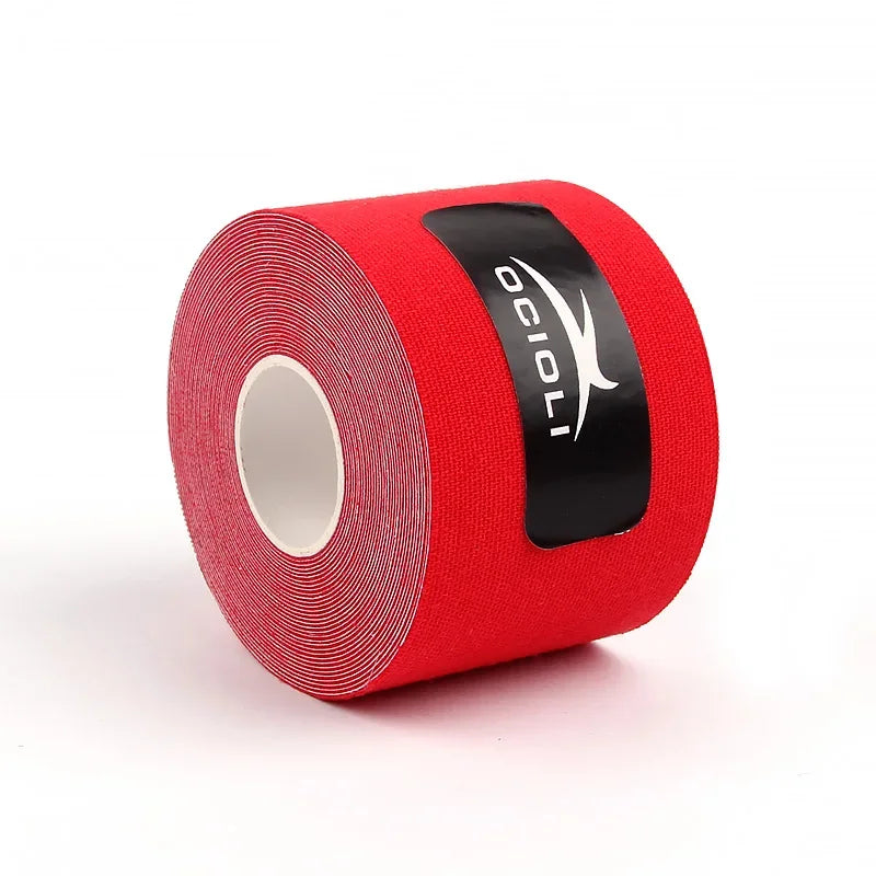 5 Pieces 5mx5cm Kinesiology Tape Sports Safety Tape Bandage Strain Injury Support Waterproof Elastic Physio Kinesiotape Patch