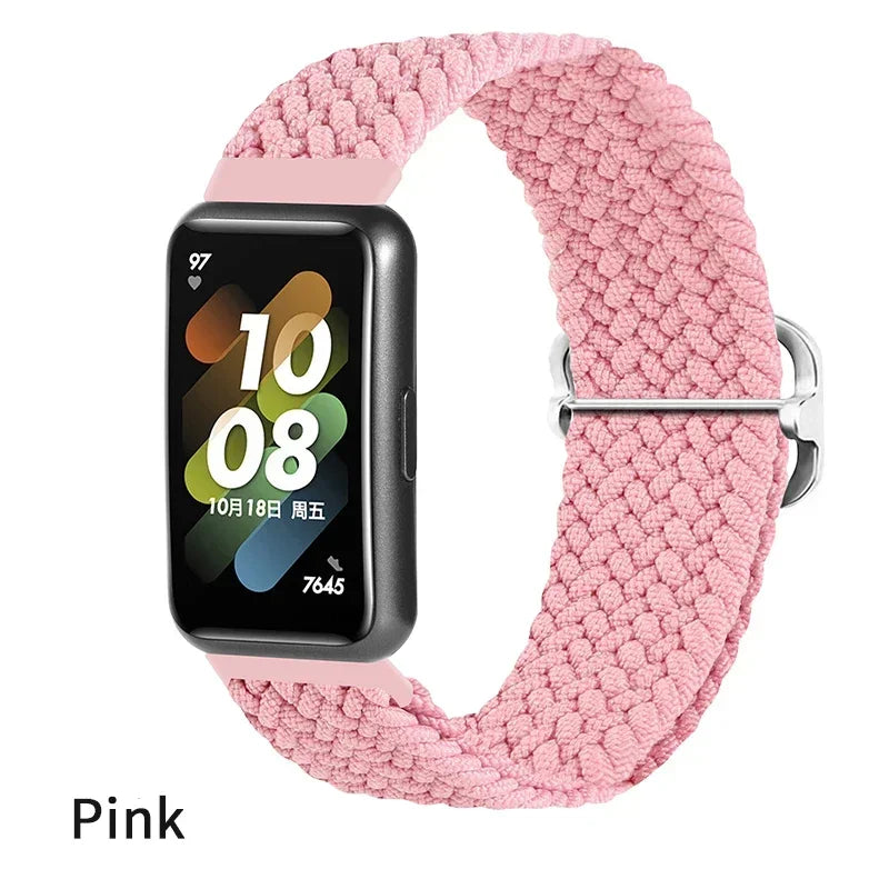 Strap For Huawei Band 7 Adjustable Elastic Nylon Braided Strap Men Women Replacement Bracelet Wristband For Huawei Band 7