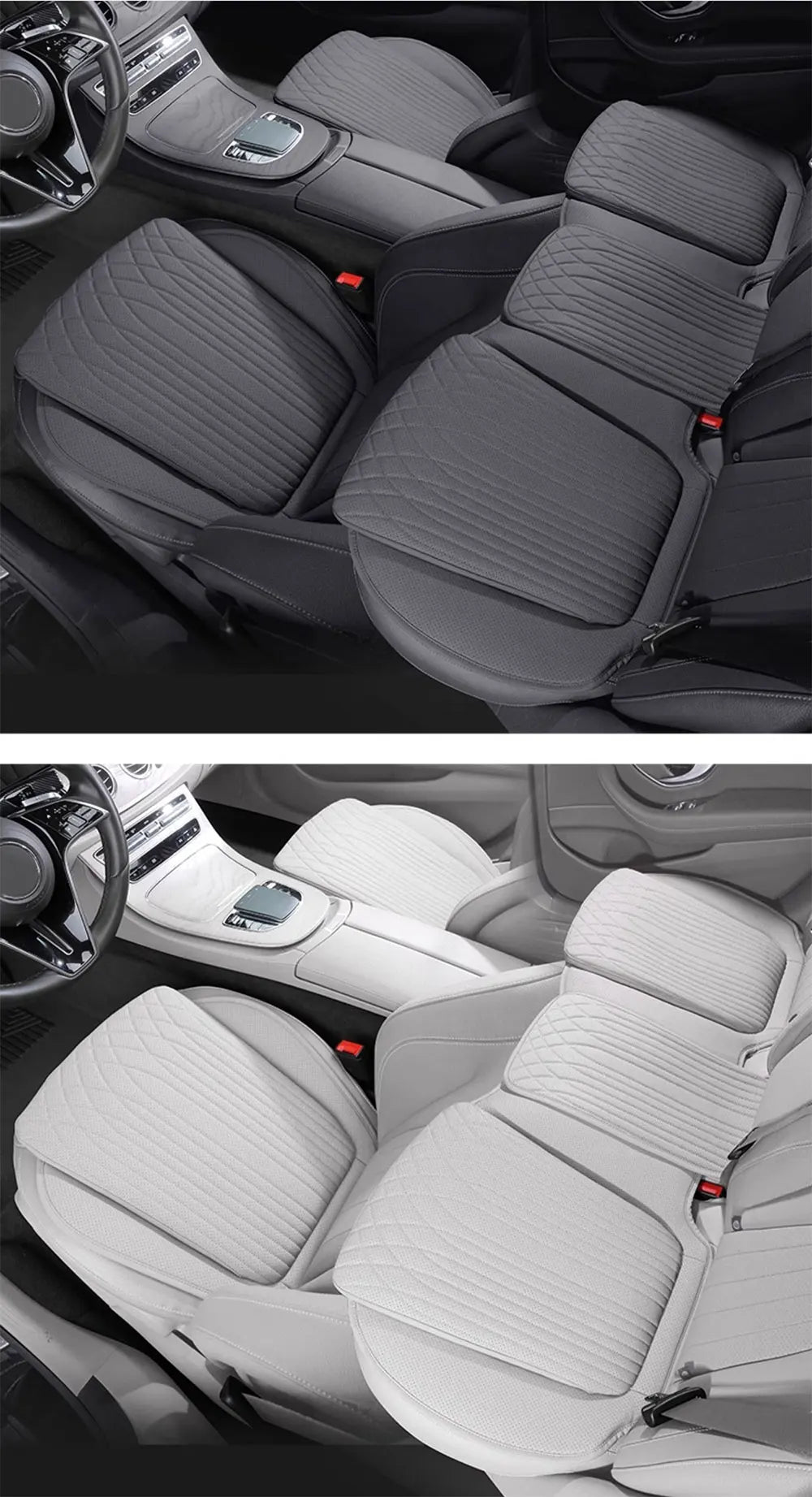 For Tesla Car Cushion Nappa Leather Breathable Non-slip Car Seat High Rebound Pad Seat Cushion Four seasons Universal Auto Seat