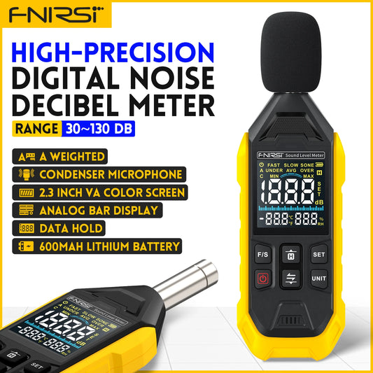 FNIRSI FDM01 Noise Measuring Instrument Sound Level Meter Digital Handheld DB Meter 30~130dB Audio Measuring Instrument