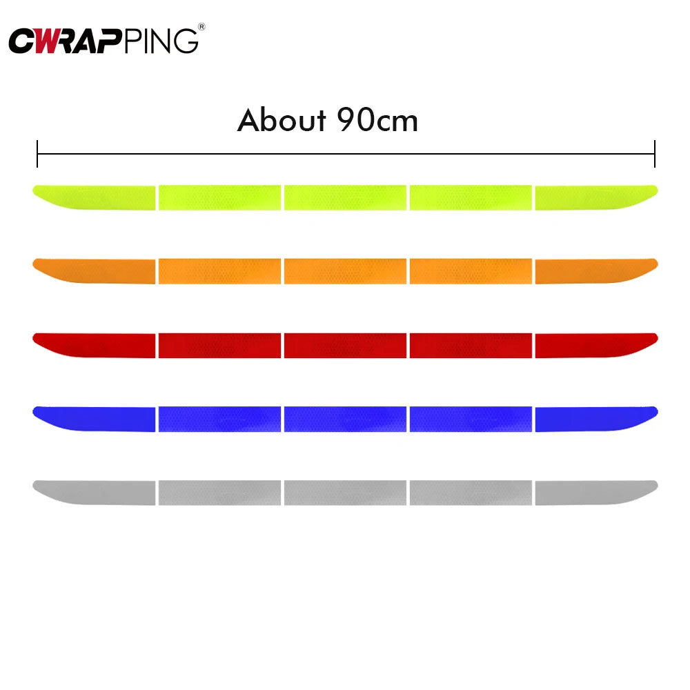 Reflective Car Sticker 90cm Reflective Warning Safety Tape Anti Collision Night Warning Reflective Sticker for Automobile Trunk