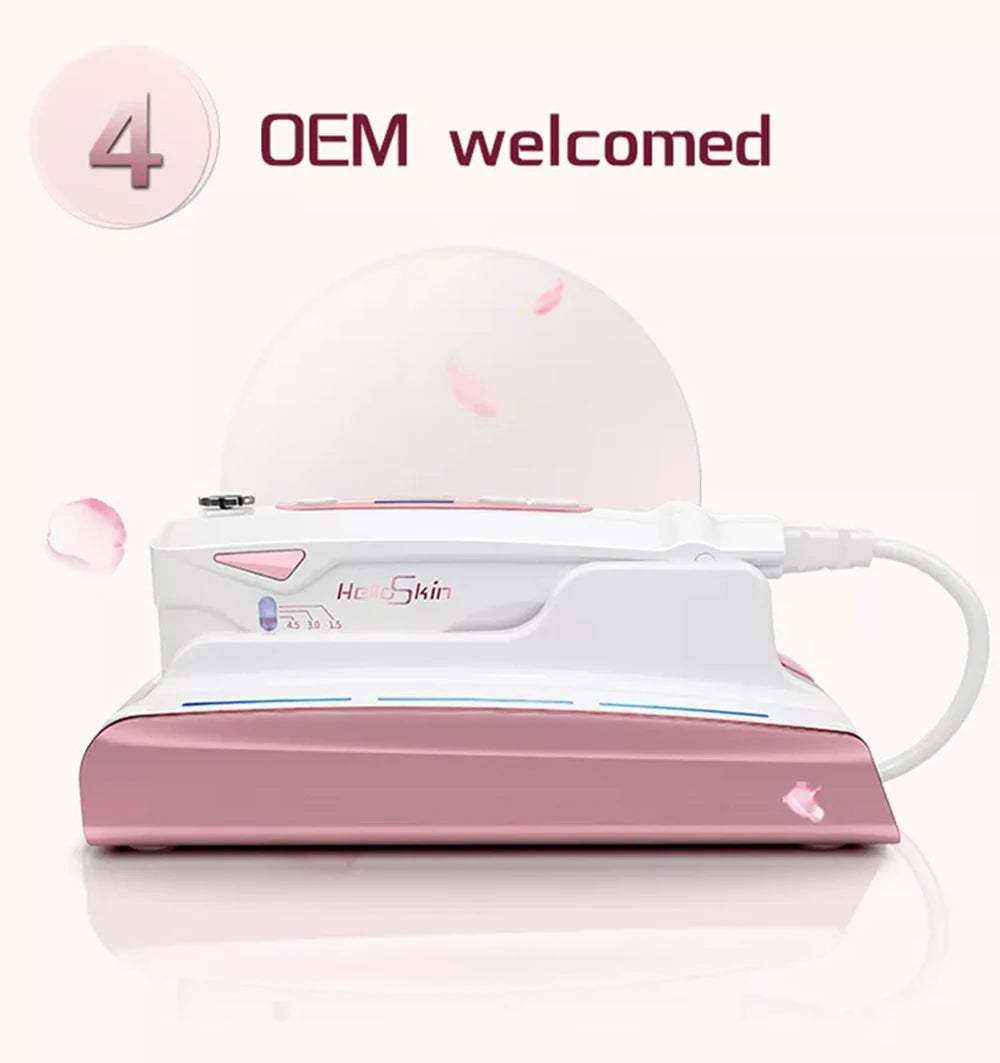 Hifu Focused Beauty Machine Mini Hifu Therapy Skin Tightening Facial Lifting Delicate Skin Whitening Device Anti Wrinkle Aging