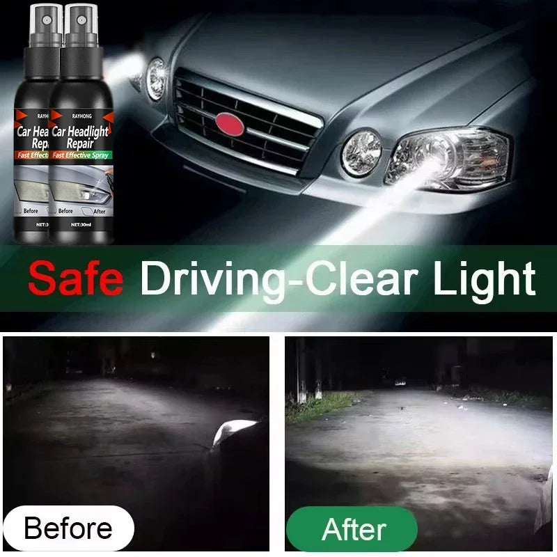Car Headlight Restoration Polishing Kits Headlamp Scratch Remover Repair Cleaning Paste Remove Oxidation Headlight Polish Liquid