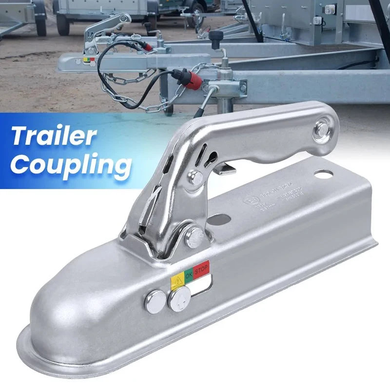 Universal Trailer Coupling Hitch 50mm Pressed Steel For Unbraked Trailers Upto 750kg Trailer Hitch Towing Coupler Mount