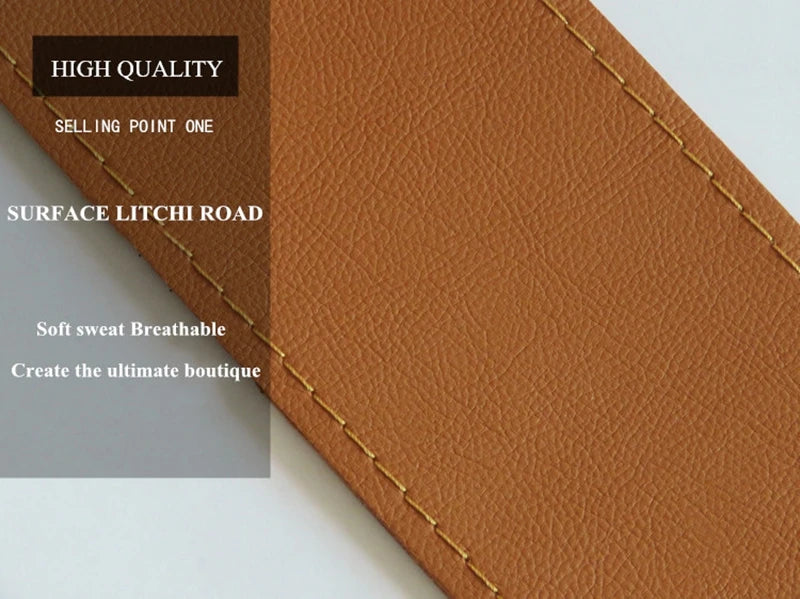DIY Soft Fiber Leather Steering Wheel Covers Universal braid Car steering-wheel With Needles And Thread Interior accessories