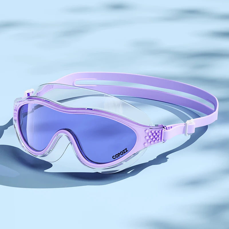 Big Frame Professional Swimming Waterproof Food Grade Silicone Glasses Swim Eyewear Anti-Fog UV Adult Men Women Diving Goggles