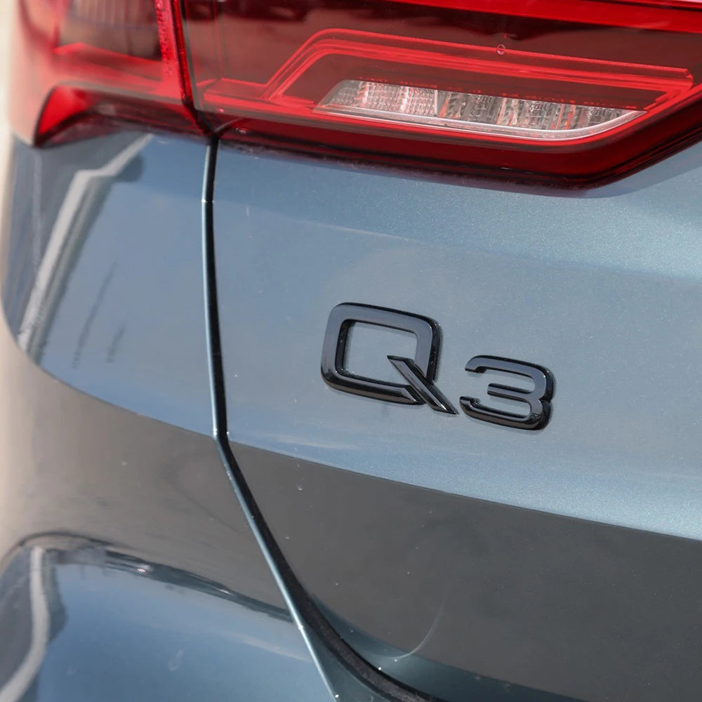 ABS Letter Badge Car Body Rear Trunk Sticker Decoration Accessories For Audi Q3 Q5 Q7 V6T A4 A1 A5 S5 A6 V6T S8 V8T Car Styling