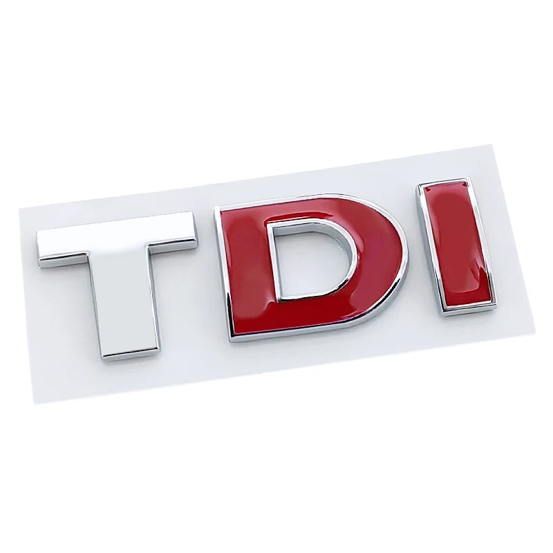 3d ABS Black Logo TDI Emblem Car Trunk Badge For VW Passat Jetta Touareg Tiguan Touran Golf 4 5 6 Caddy TDI Sticker Accessories