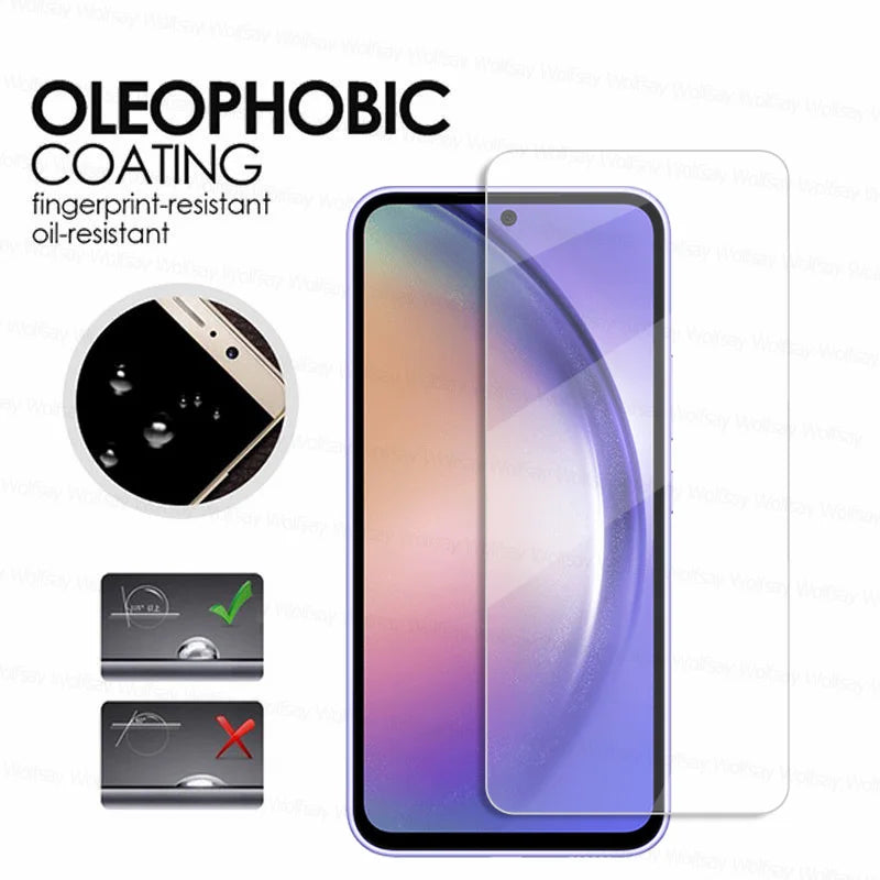 2/4PCS Protector For Tempered Samsung Galaxy A04S A14 A24 A34 A54 5G Full Glue Screen Glass