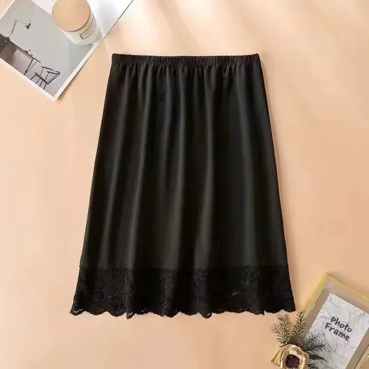 Summer 3 Lengths Womens Lace Underskirt Petticoat Under Dress Long Skirt Safety Skirt Lining Oversize Under Dress Slip