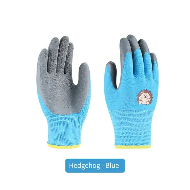 Kids Durable Waterproof Garden Work Gloves Non-Slip Children Safety Yard Work Gloves Portable Garden Supplies Gardening Gloves