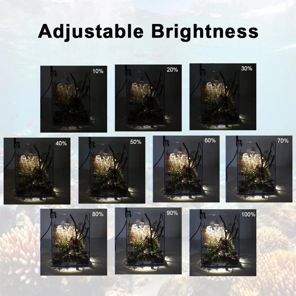 Super Slim LED Aquarium Light Lighting plants Grow Light USB-5V 3W Aquatic Plant Lighting Waterproof Clip-on Lamp For Fish Tank