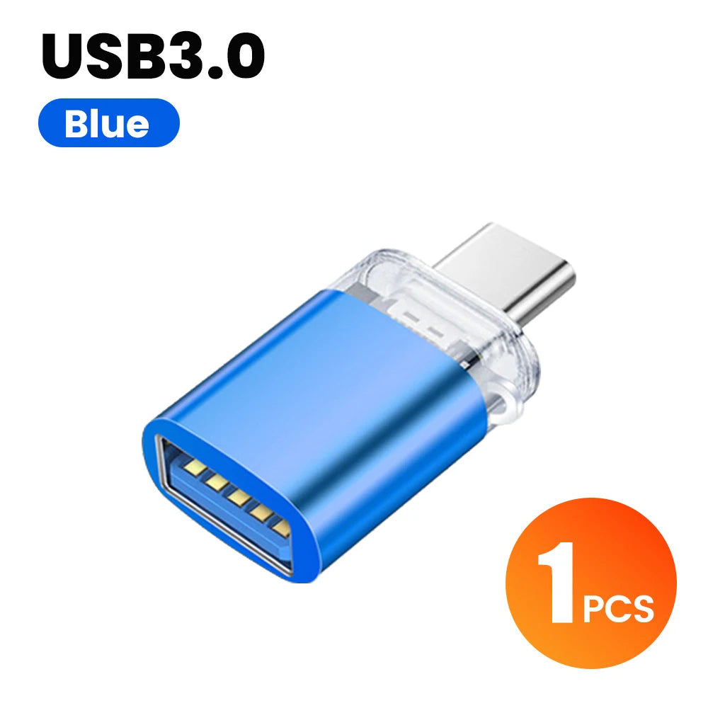 Mini OTG Type C to USB Adapter 3.0 USB C Male To USB A Female Data Connector For iphone 15 16 Xiaomi Samsung Huawei PC Laptop