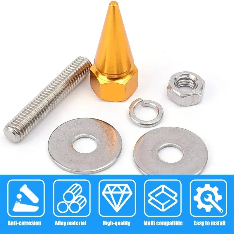 M6 Threaded Tips Screw Car Modified Fasteners Fender Washer Bumper Engine Screws License Plate Aluminium Alloy Bolts