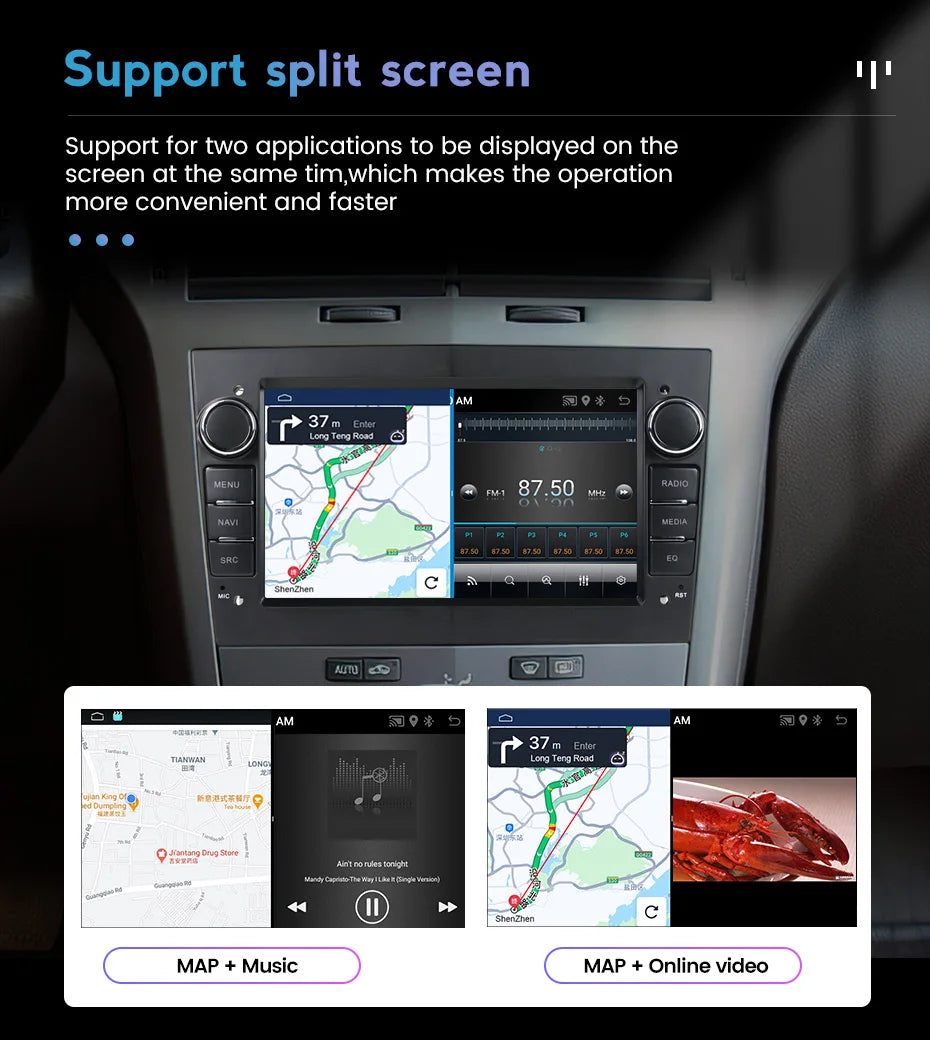 Car Radio Multimedia For Opel Astra H J 2004 Vectra Vauxhall Antara Zafira Corsa C D Vivaro Meriva Veda Wireless CarPlay Auto