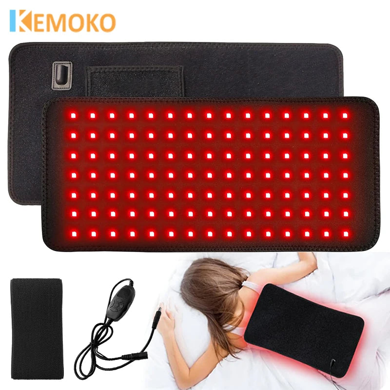 120 LED Red Light Belt 660nm&850nm Infrared Light Therapy Pad for Back Knee Hands Feet Relief Care Body Fatigue Deep Therapy