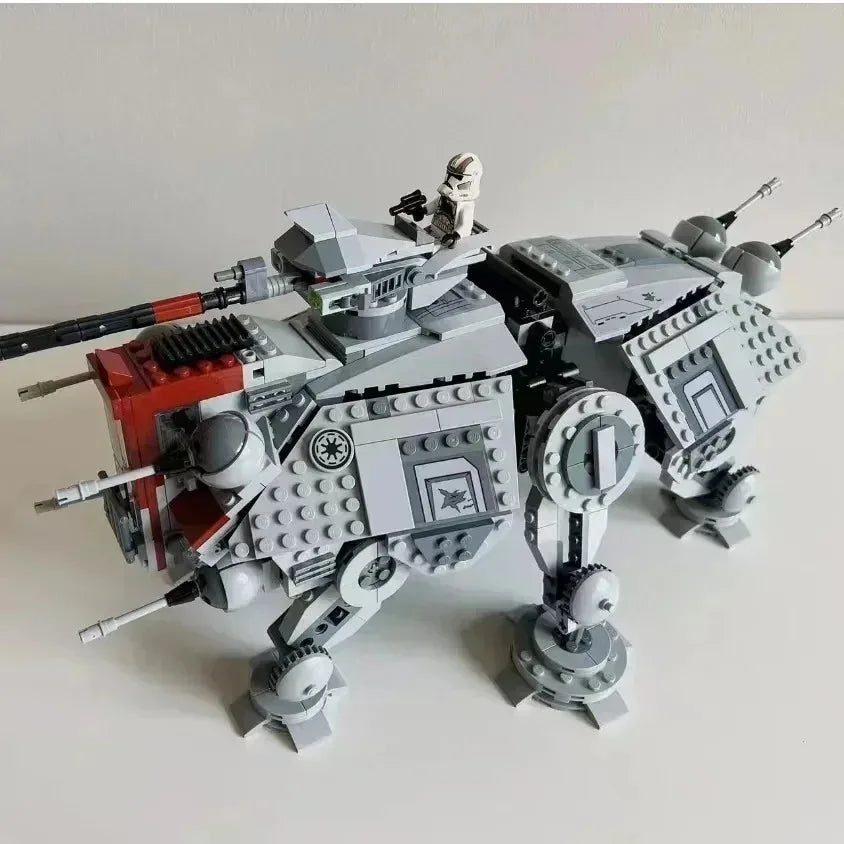 Miniso Disney Star Wars All Terrain Tactical Actuator AT-TE Walker 75337 Model Building Kit Self-locking Bricks ChristmasGift