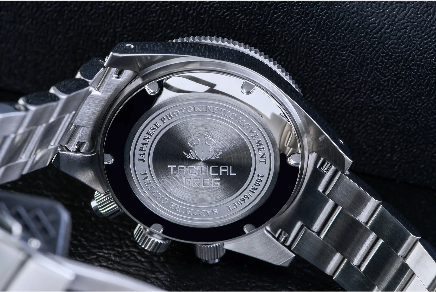 Tactical Frog Chronograph Watch Sapphire Crystal Mirror Ceramic Bezel V2 Solar VS75A Eco-Drive Quartz 20Bar Luminous Mens Watch