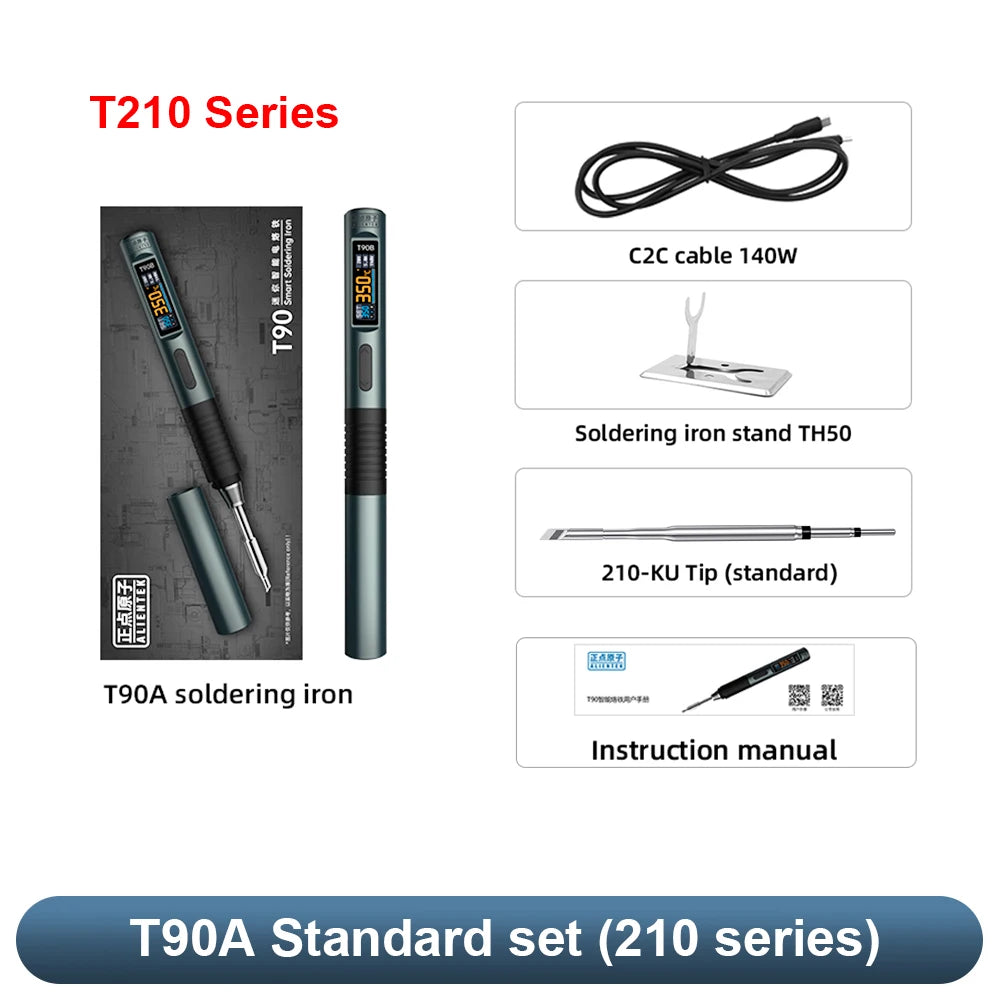 ALIENTEK T90 Smart Soldering Iron T245/T210/T65 series optional 80-450℃ Adjustable Temperature Precision Welding Solder Tools