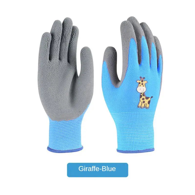 Gardening Gloves Kids Durable Waterproof Garden Work Gloves Non-Slip Children Safety Yard Work Gloves Portable Garden Supplies