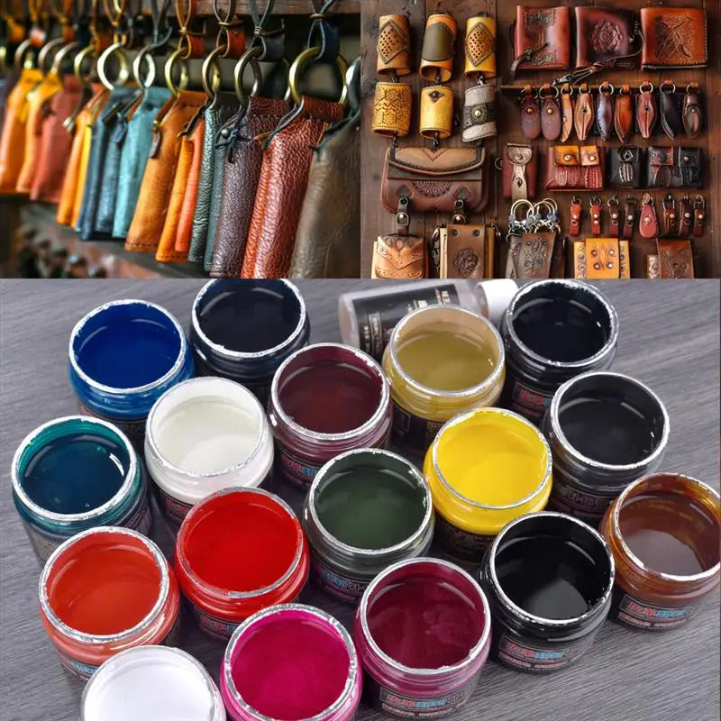 50g/Bottle Leather Coloring Pigment Dye Liquid Leather Repair Refurbish For Car Seat Bag Shoes Sneakers Leather Skin Care Crafts