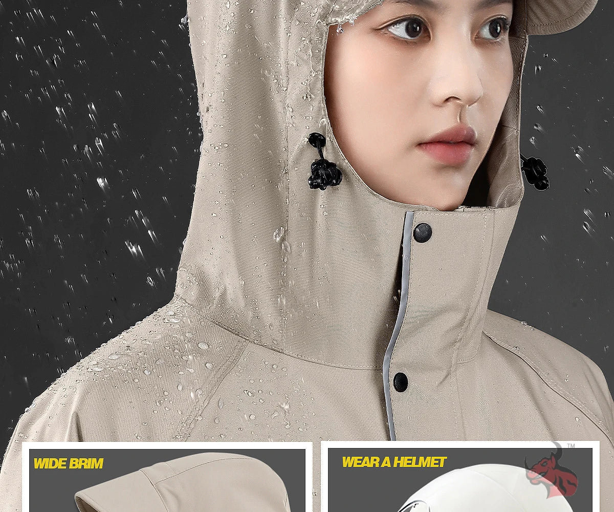 All-Weather Motorcycle Rain Suit Waterproof Windproof Unisex One-Piece Gear For Men Women Motorbike Bike Commuters