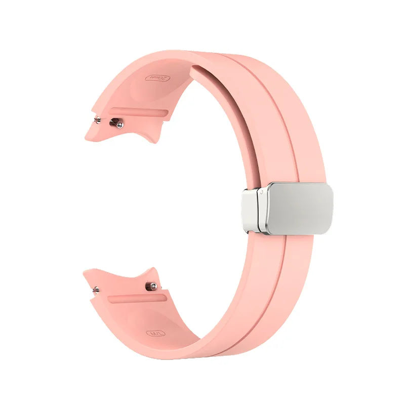 No Gap Soft Silicone Strap For Samsung Galaxy Watch 7 6 5 4 40mm 44mm Breathable Magnetic Wristband Watch 6 4 Classic/5 Pro 45mm
