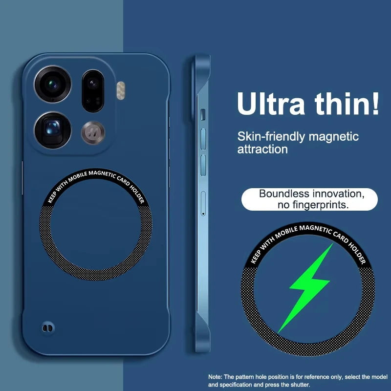 Ultra Thin Case For IPhone 17 Air 17 Pro Max Magsafe Frameless Magnetic Wireless Charging Hard PC Phone Cover