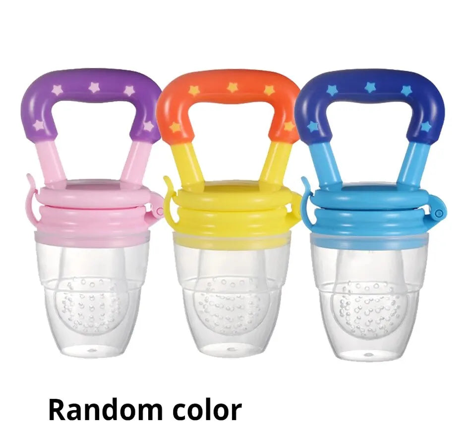 3 PCs Baby Fruit and Vegetable Teether Food Supplement Bite Le Silicone Baby Feeding Tableware