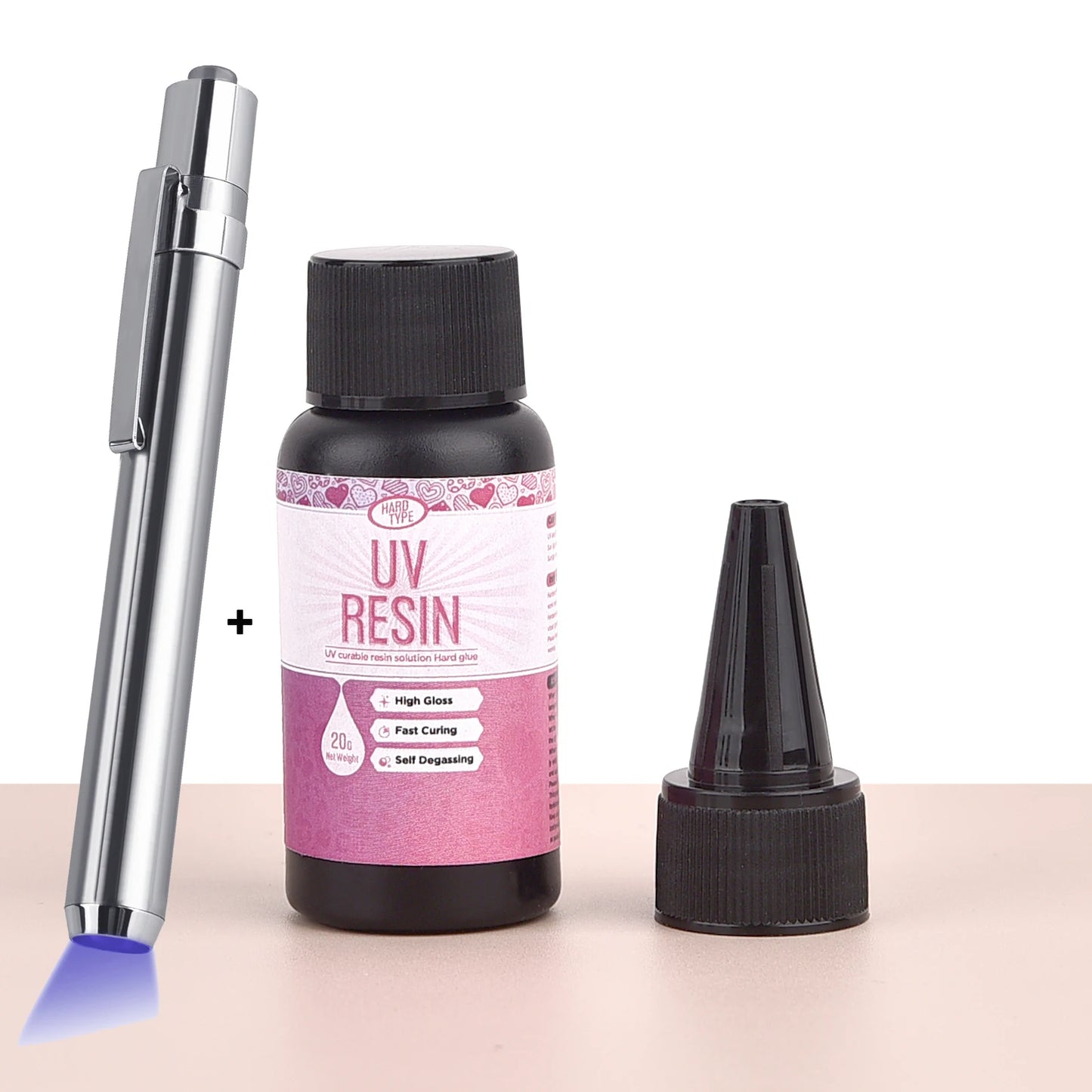 20g/50g/100g UV Epoxy Resin Glue DIY Jewelry Making High Transparency Fast Drying High Hardness Glue UV Lamp DIY Craft Decor