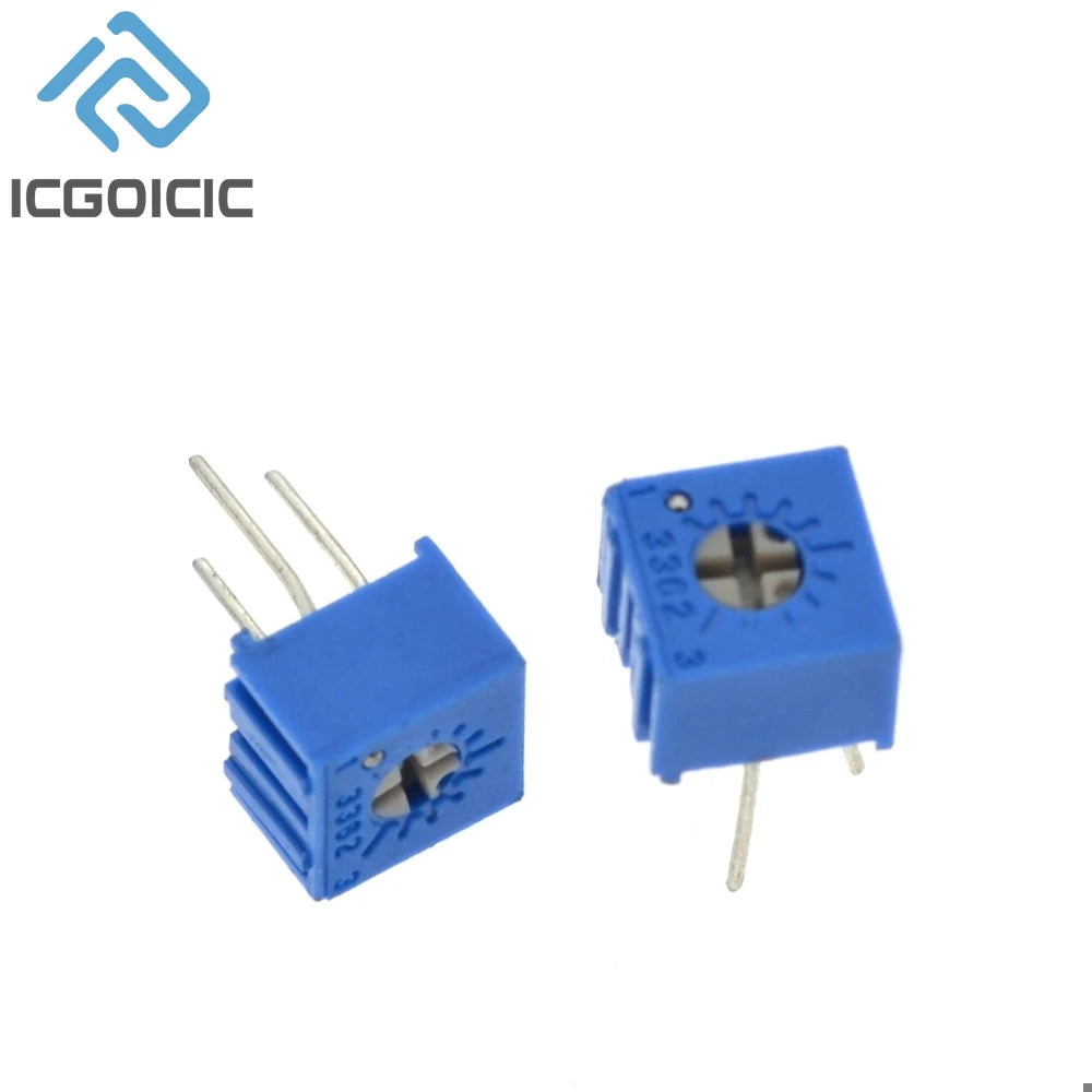 10pcs 3362P Series Resistance 101 201 501 102 202 502 103 Trimpo Trimmer Potentiometer 3362 500R 1K 2K 5K 10K 20K 50K 100K