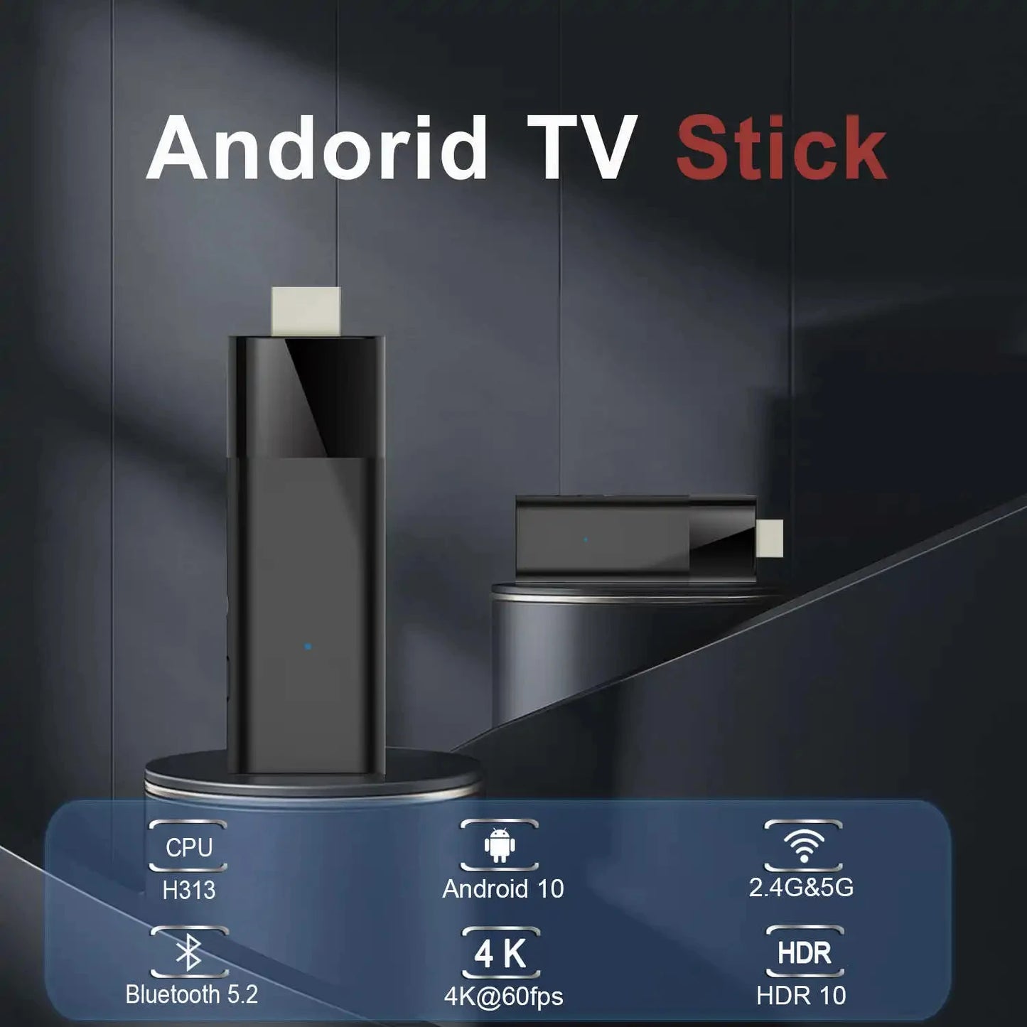 TV Stick Android10 HDR 4K 1080P WiFi 6 2.4/5.8G Smart TV Sticks For Google YouTube NETFLIX  Media Player BT5.0 Smart TV Box