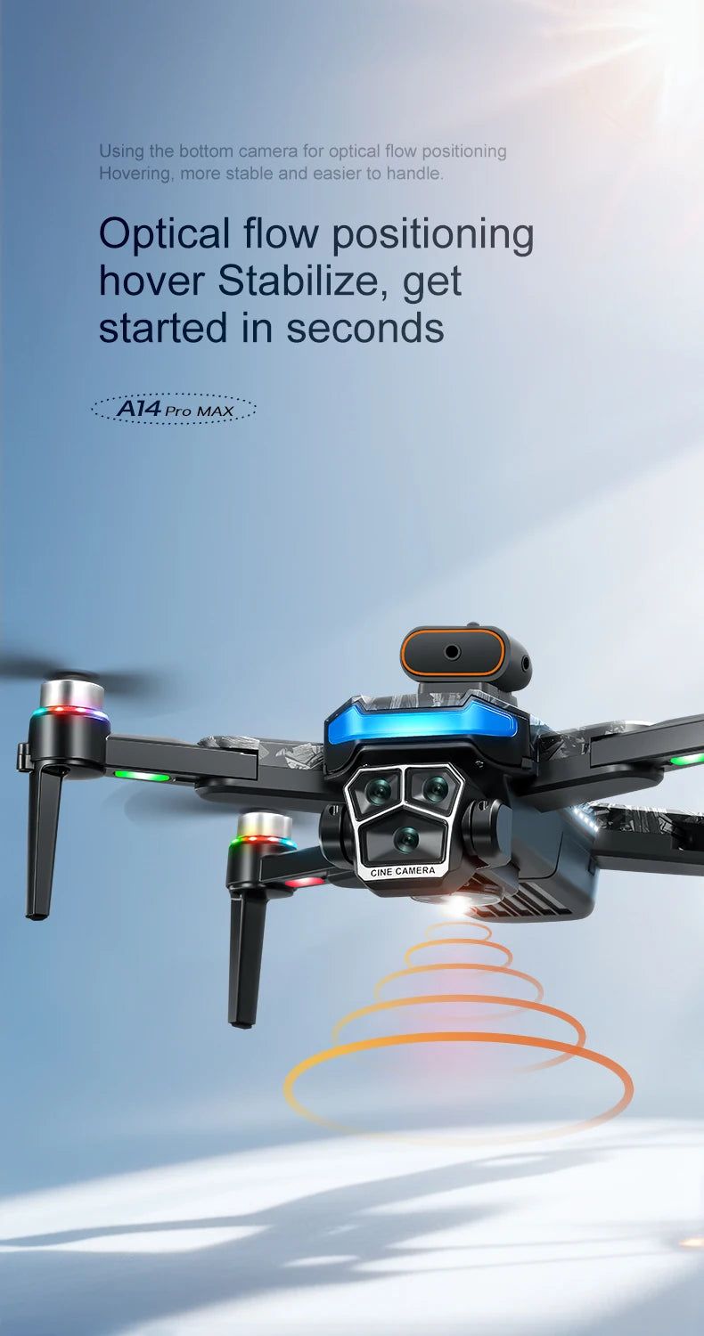 A14 PRO MAX Drone 8K Professional Camera Four-Axis Aerial Photography with Screen Remote Control 5000M 5G WIFI GPS FPV RC Dron