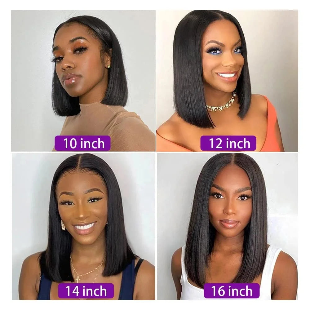 Bone Straight Bob 13x4 Lace Front Human Hair Wigs 13x4 Lace Frontal Wig Transparent Lace Frontal Wig Brazilian Remy Hair Wigs