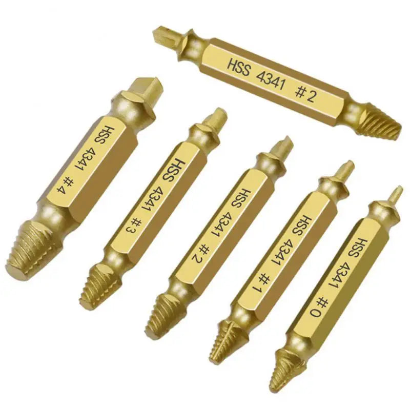 6pcs Damaged Screw Extractor Speed Out Drill Bits Tool Set Broken Bolt Remover Broken Screw Bolt Demolition Tools