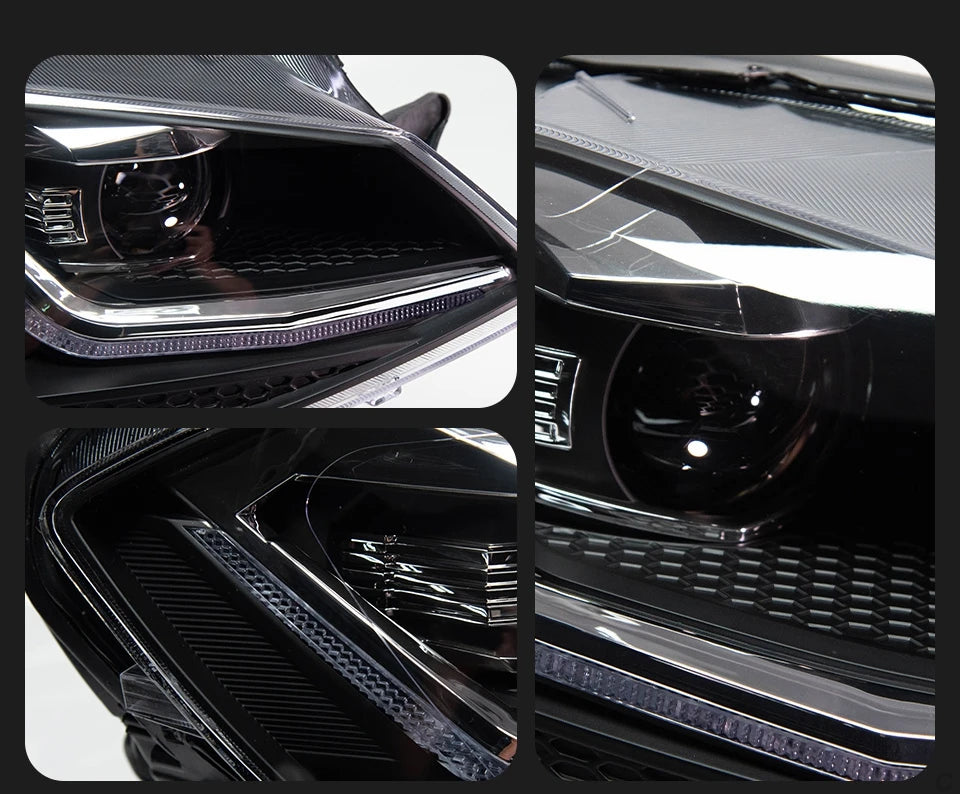 AKD 2 PCS For Golf 7 2013-2017 MK7 Upgrade 7.5 Design LED Auto Headlights Assembly DRL Bifocal Lens Lamp Accessories