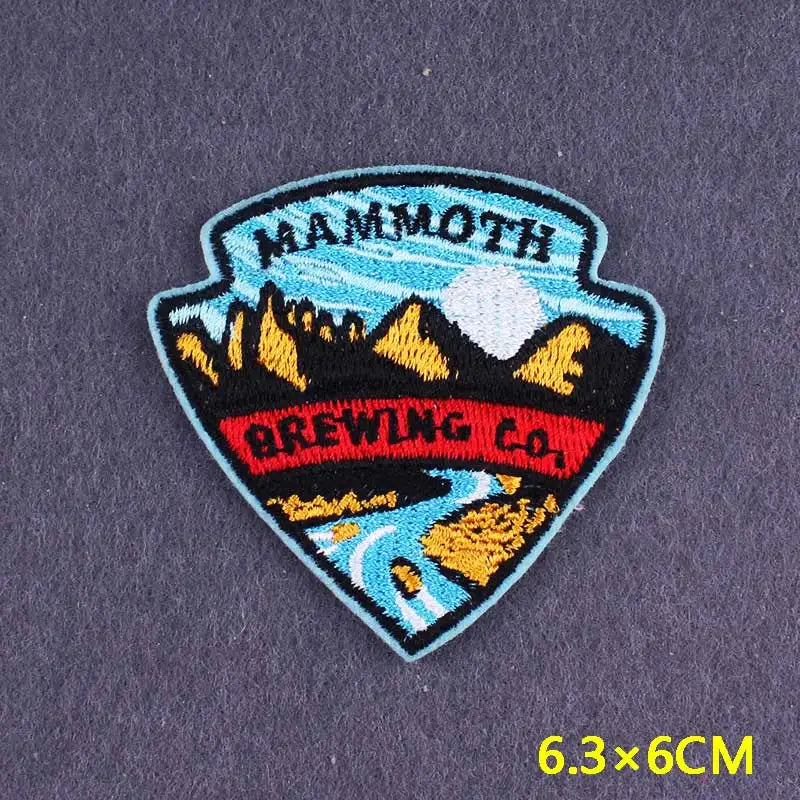 Hiking Adventure Patches For Clothing Stickers DIY Hook Loop Badges Camping Embroidery Patch Iron On Patches On Clothes Stripes