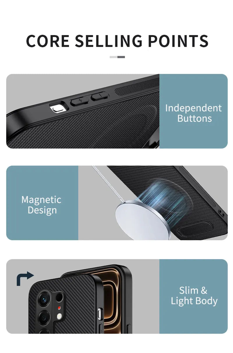 For Tecno Camon 50 40 Pro Plus Case Carbon Fiber Texture Magnetic Bracket PC Cover For Tecno Camon 40C Shockproof Bumper Funda